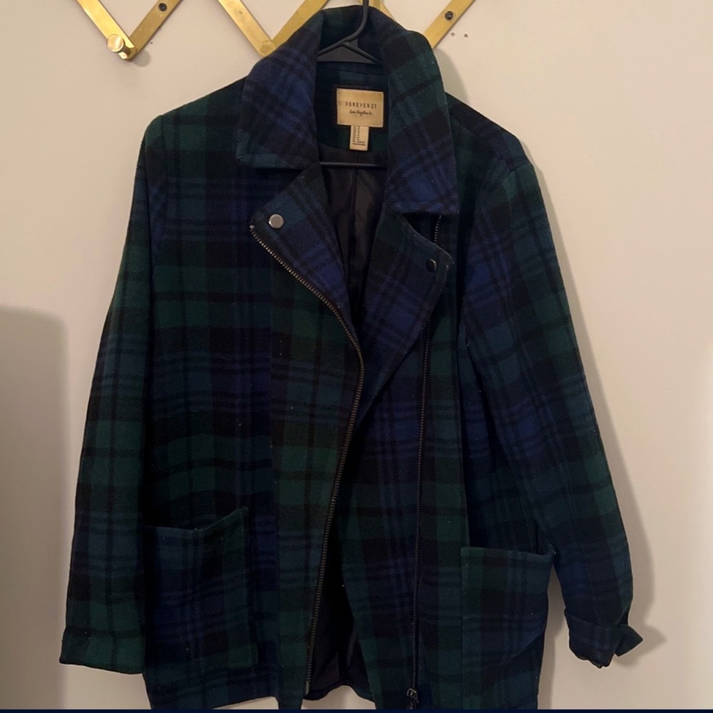 Plaid Winter Coat size medium